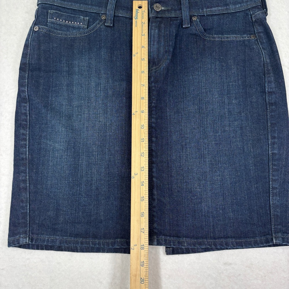 Levis Original Denim Skirt Womens 12 Mini Straight‎ Western Casual - Picture 7 of 9